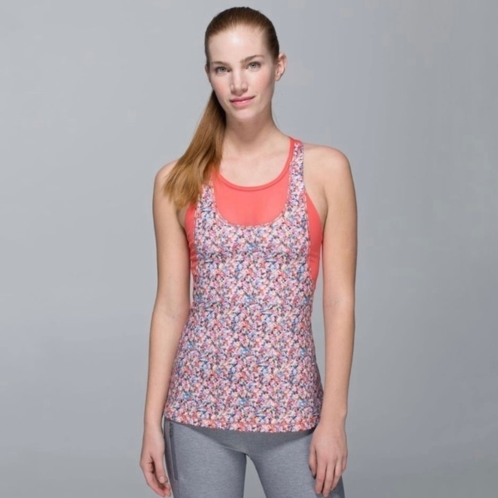 Lululemon Mesh With Me Tank Prism Petal Multi